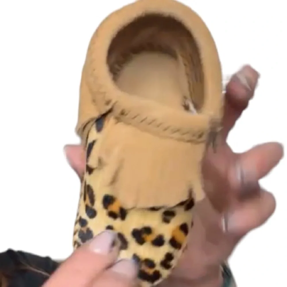 MINNETONKA Infant's in the box Riley Bootie Leopard Print